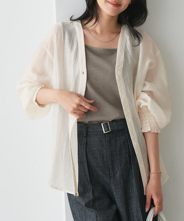 162cm / 木影 / モカ / スクエアネック / M