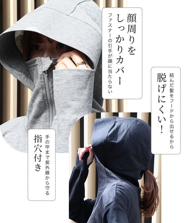 まるで着る日傘] 接触冷感/UVパーカー トップス レディース【スピード