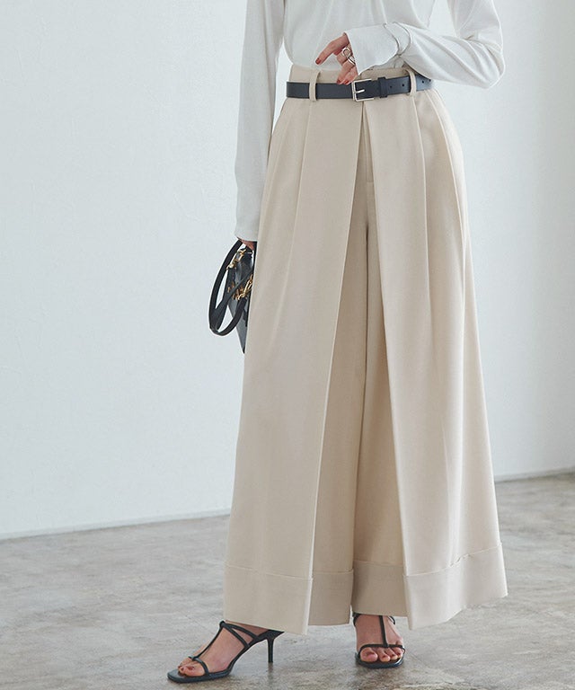 [RASW]インバーテッドプリーツワイドパンツ