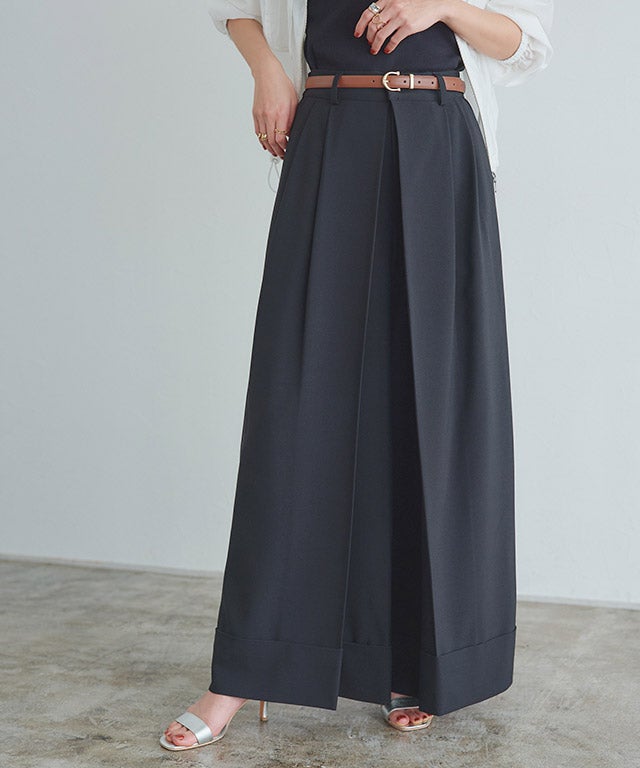 [RASW]インバーテッドプリーツワイドパンツ