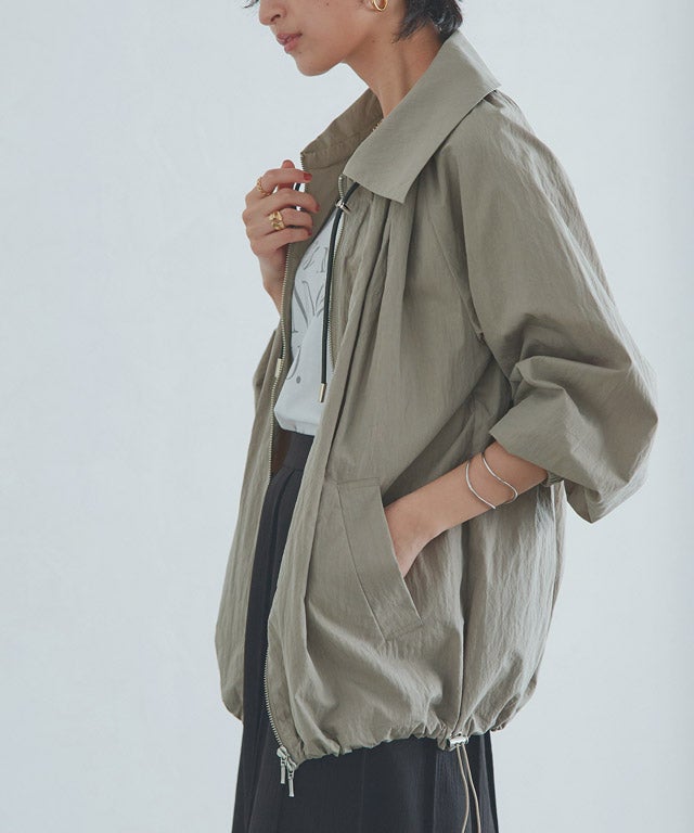 166cm / ライトカーキ×ブラック / M