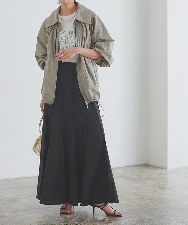 166cm / ライトカーキ×ブラック / M