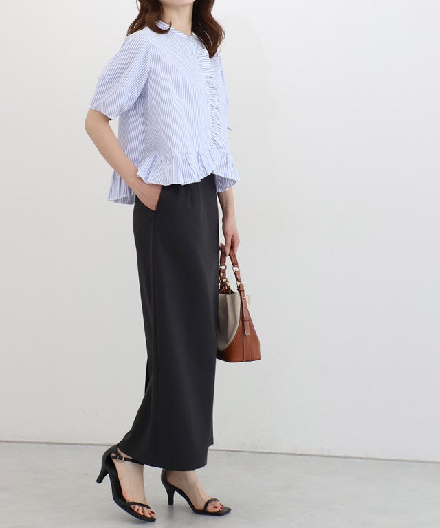 163cm / ストライプ / ブルー / M