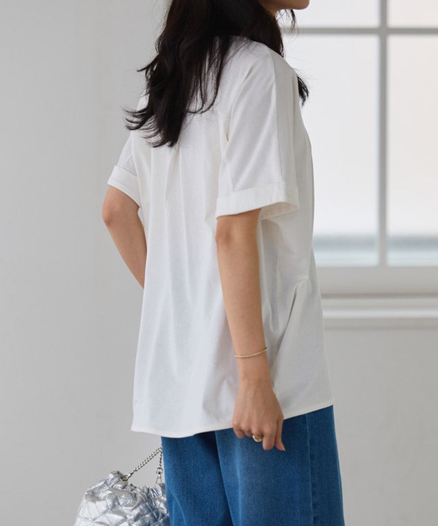 162cm / オフホワイト / キーネック / M