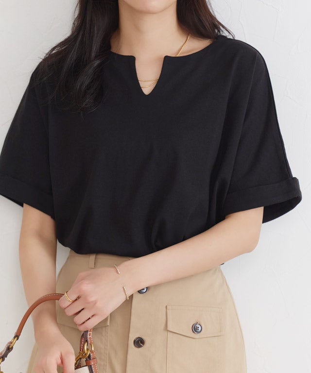 162cm / ブラック / キーネック / M