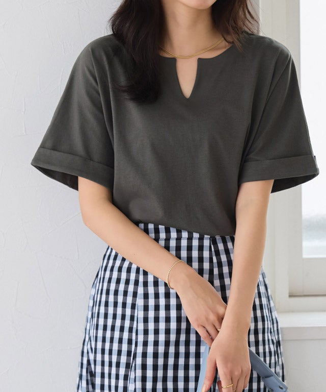 162cm / チャコール / キーネック / M