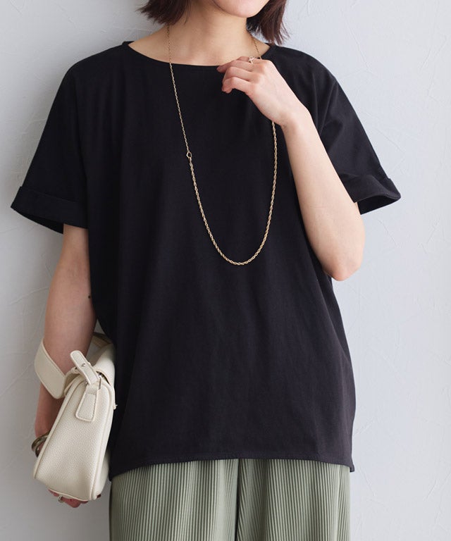 163cm / ブラック / クルーネック / M