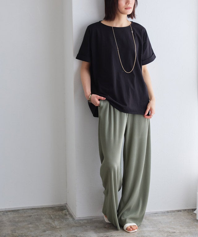 163cm / ブラック / クルーネック / M