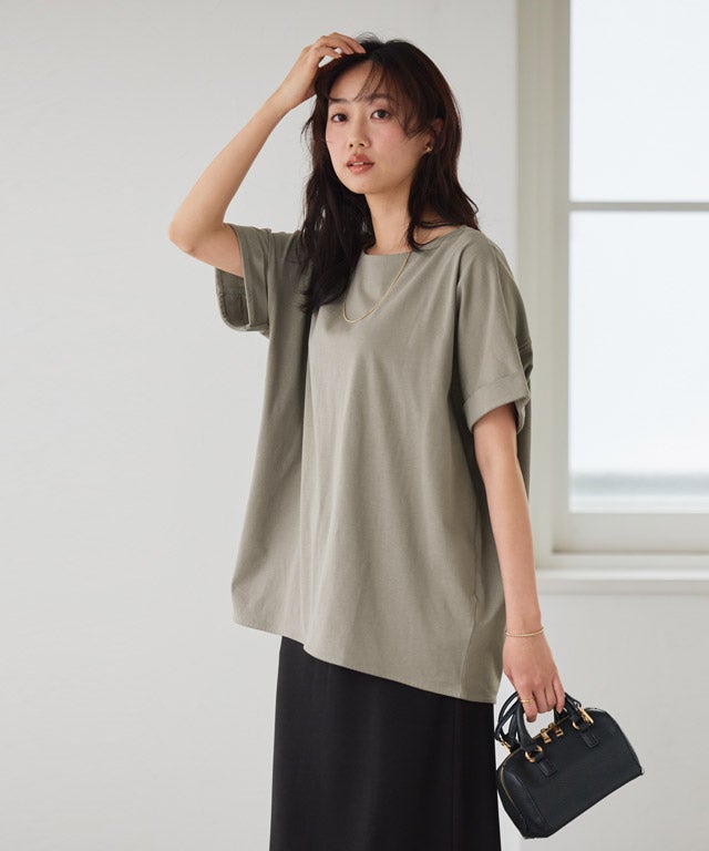 162cm / モカグレー / クルーネック / M