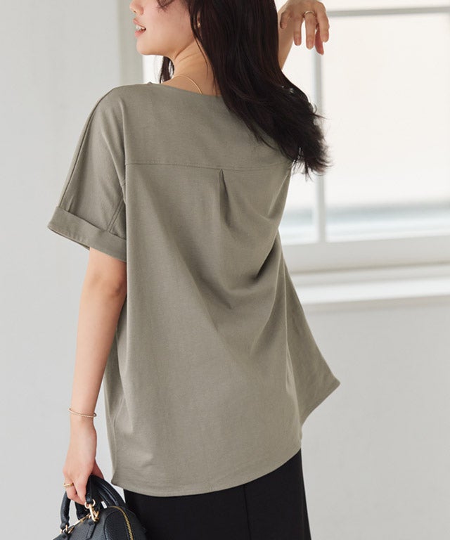 162cm / モカグレー / クルーネック / M