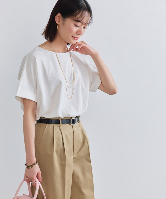 163cm / オフホワイト / クルーネック / M