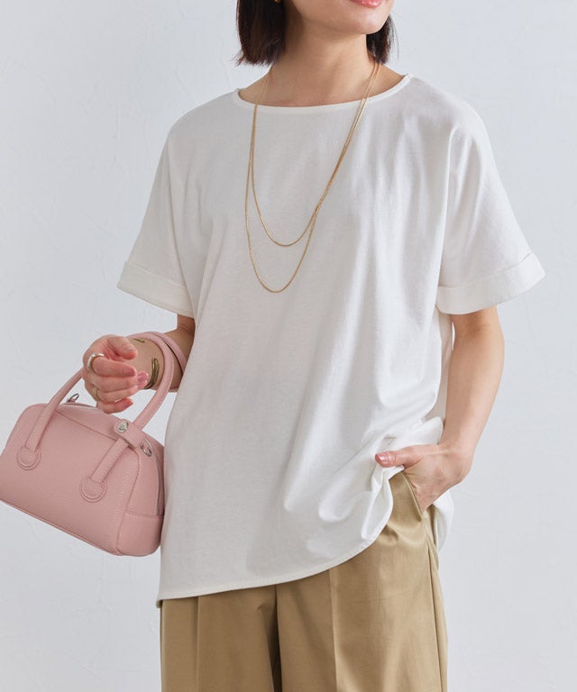 163cm / オフホワイト / クルーネック / M