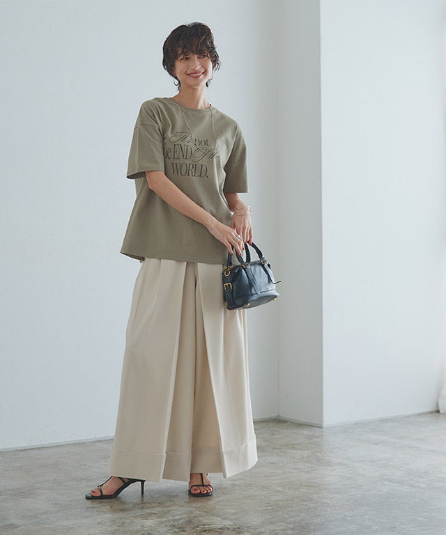 166cm / カーキ×エクリュ / M