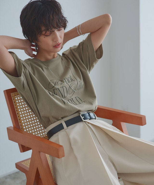 166cm / カーキ×エクリュ / M