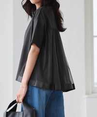 バックフレアチュールドッキングTシャツ