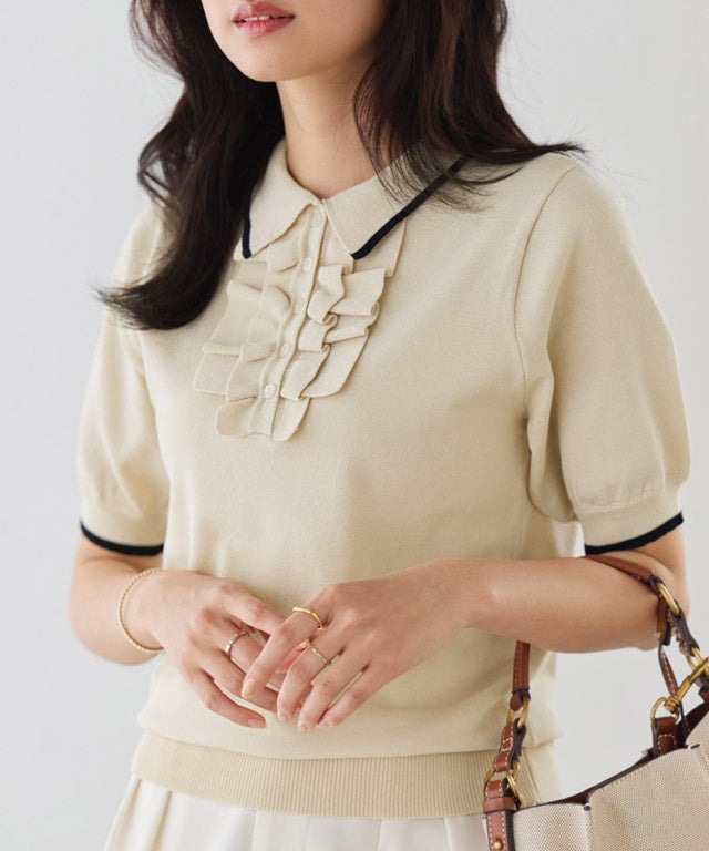 162cm / アイボリー×ブラック / M