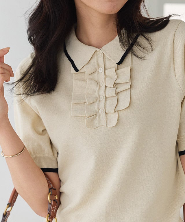 162cm / アイボリー×ブラック / M