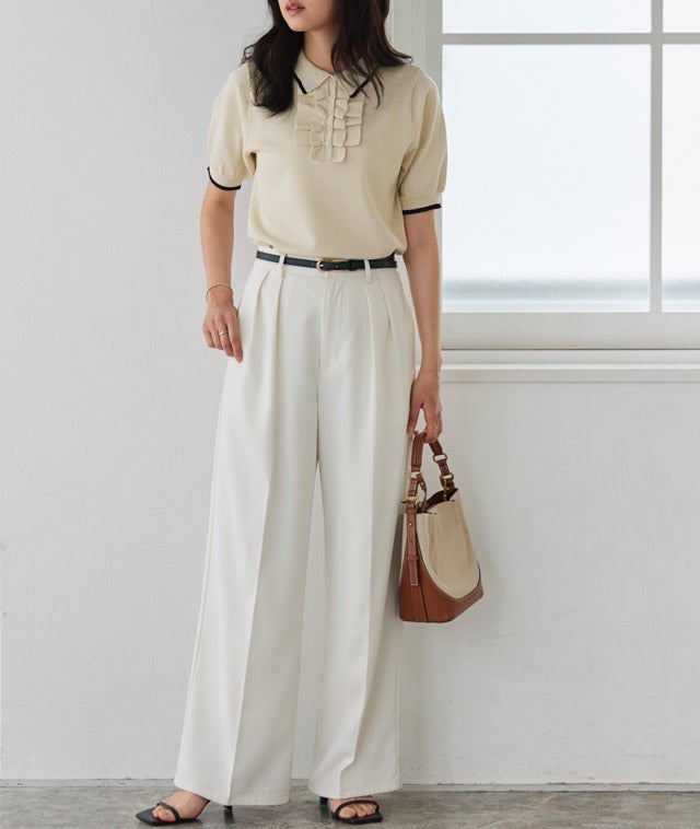 162cm / アイボリー×ブラック / M