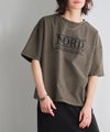 ピグメント加工オーバーサイズロゴTシャツ