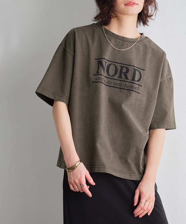 ピグメント加工オーバーサイズロゴTシャツ