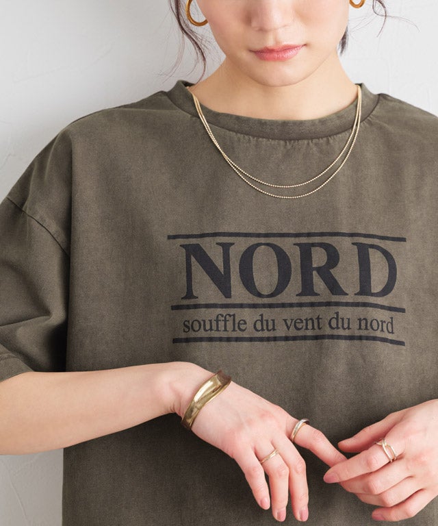 ピグメント加工オーバーサイズロゴTシャツ【Pierrot】 【スピード配送