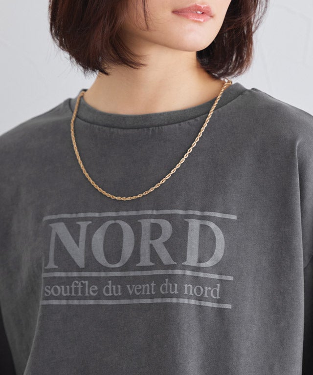 ピグメント加工オーバーサイズロゴTシャツ【Pierrot】 【スピード配送