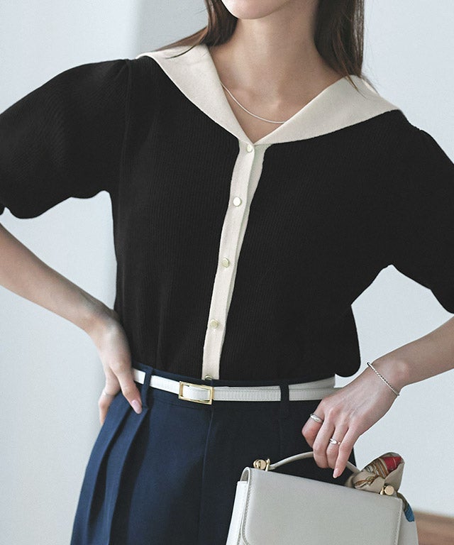 セーラーカラーニット【Pierrot】