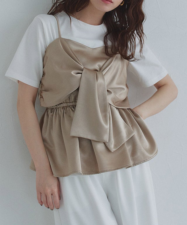 [ECLAM]サテンデザインビスチェ