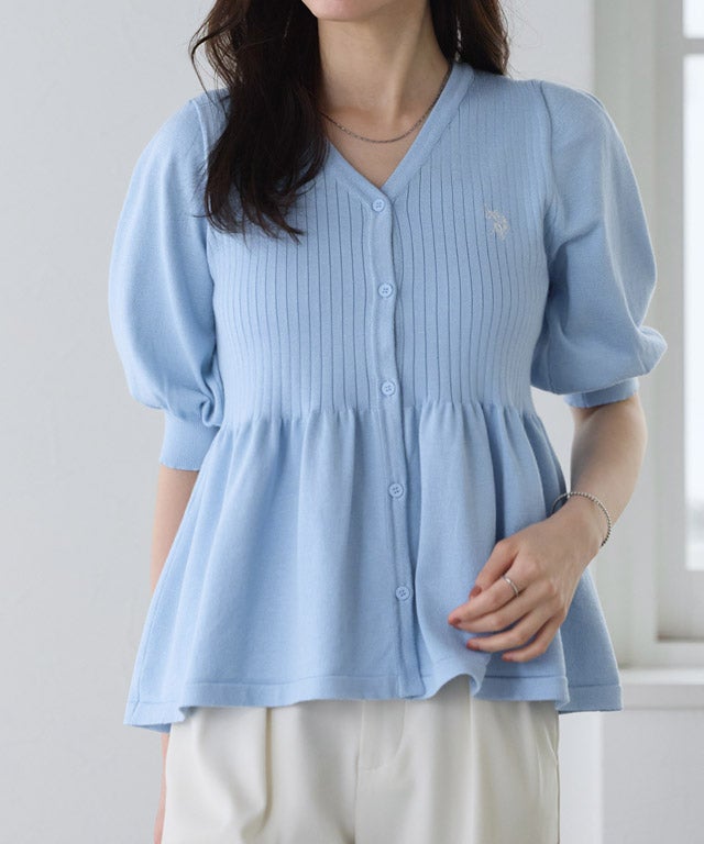 167cm / ライトブルー×オフホワイト / M