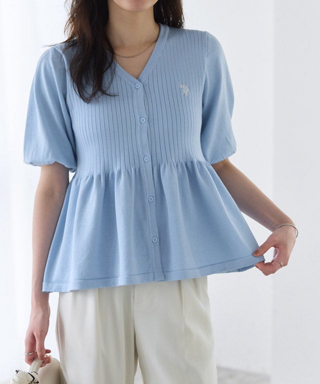 167cm / ライトブルー×オフホワイト / M