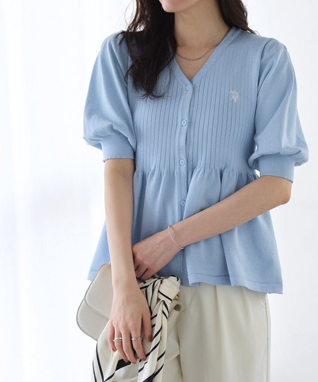 167cm / ライトブルー×オフホワイト / M