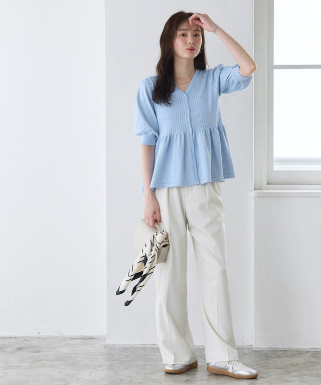 167cm / ライトブルー×オフホワイト / M