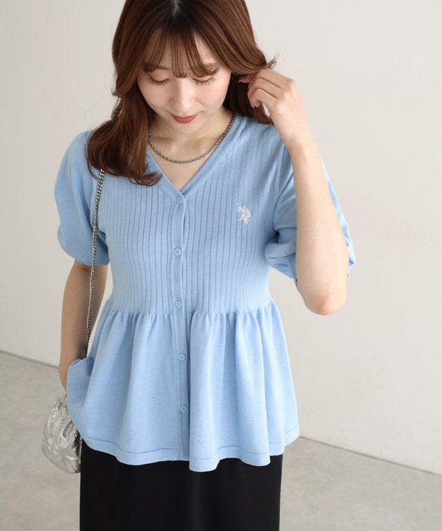 163cm / ライトブルー×オフホワイト / M