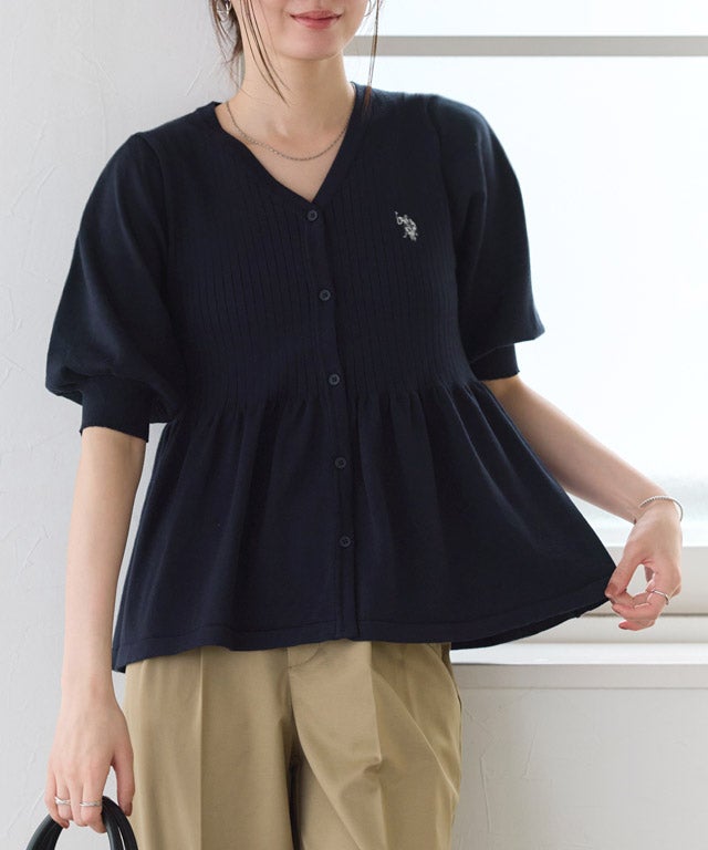 167cm / ネイビー×オフホワイト / M