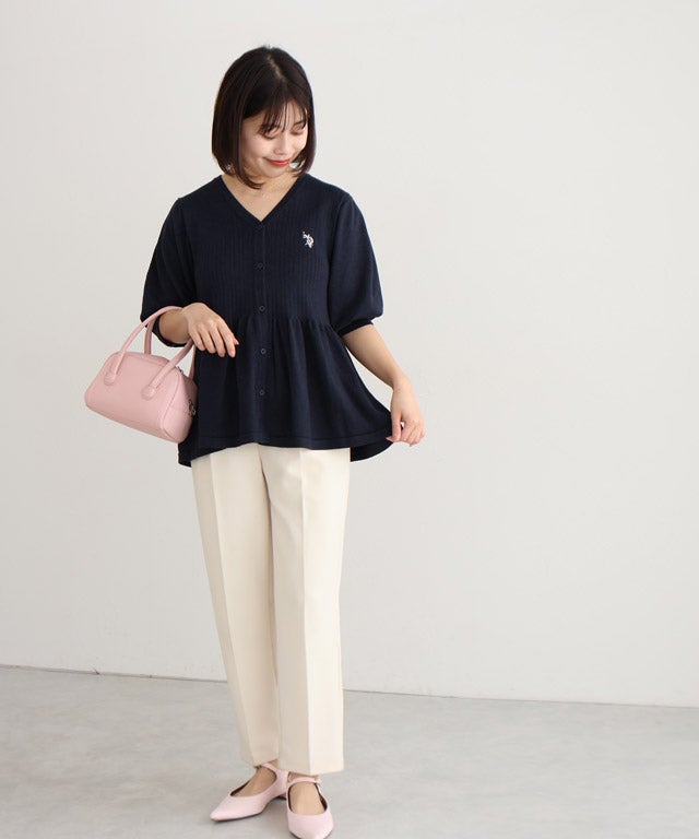 150cm / ネイビー×オフホワイト / M