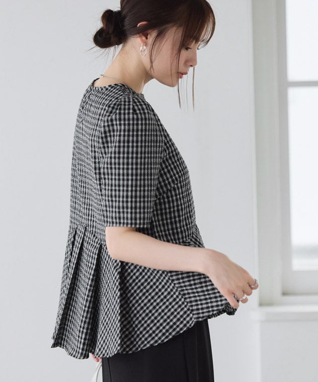 163cm / ギンガム / ブラック / M