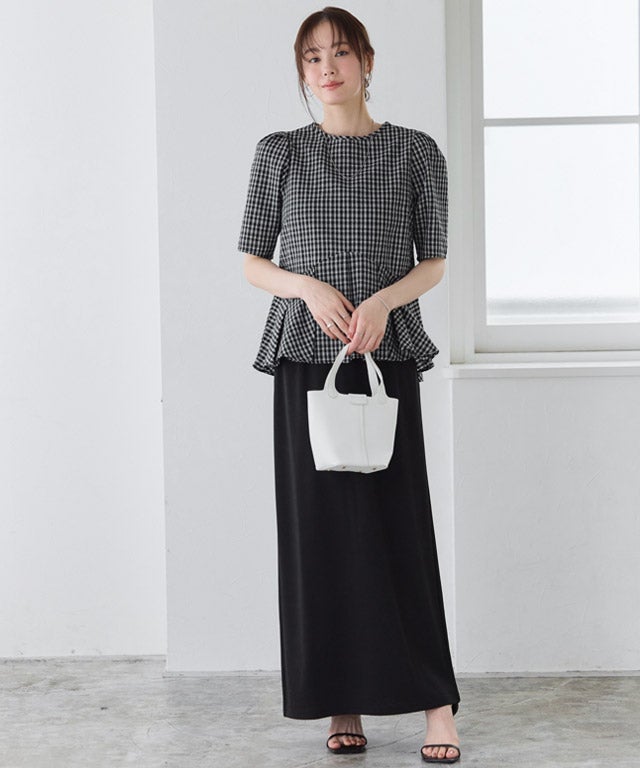 163cm / ギンガム / ブラック / M