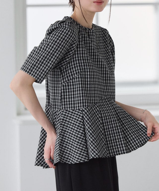 163cm / ギンガム / ブラック / M