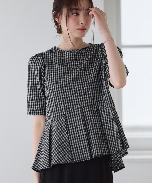 163cm / ギンガム / ブラック / M