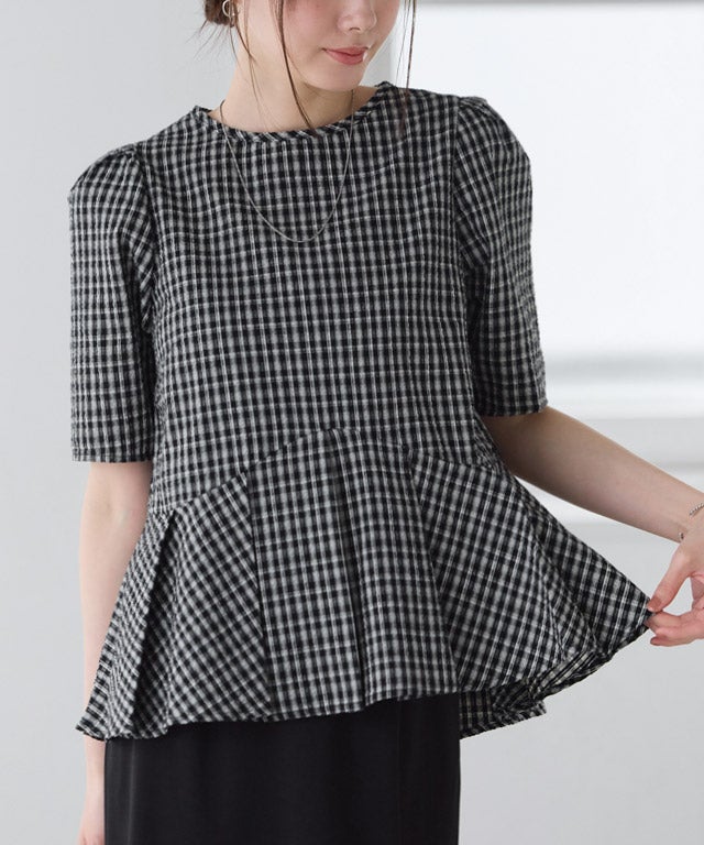 163cm / ギンガム / ブラック / M