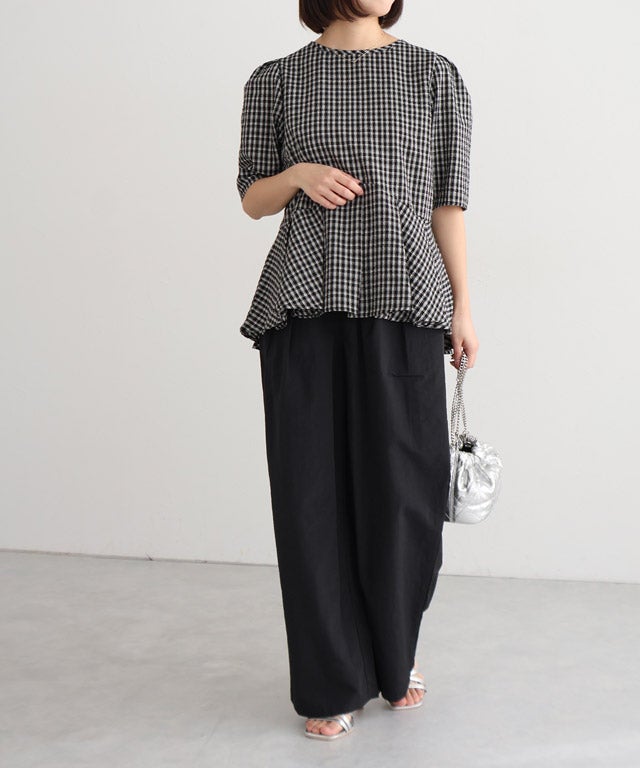 150cm / ギンガム / ブラック / M