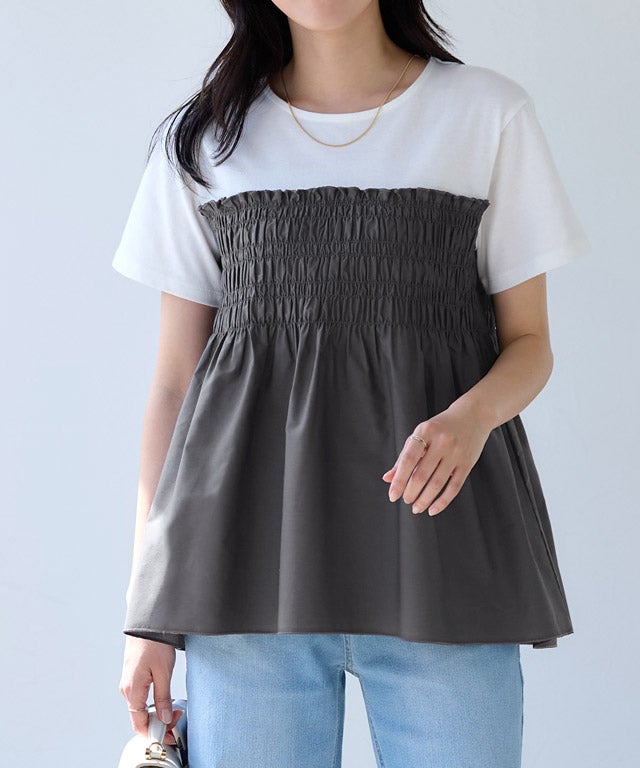 162cm / オフホワイト×チャコール / M