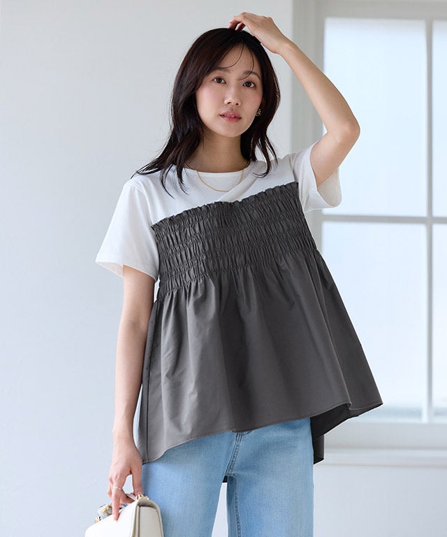 162cm / オフホワイト×チャコール / M