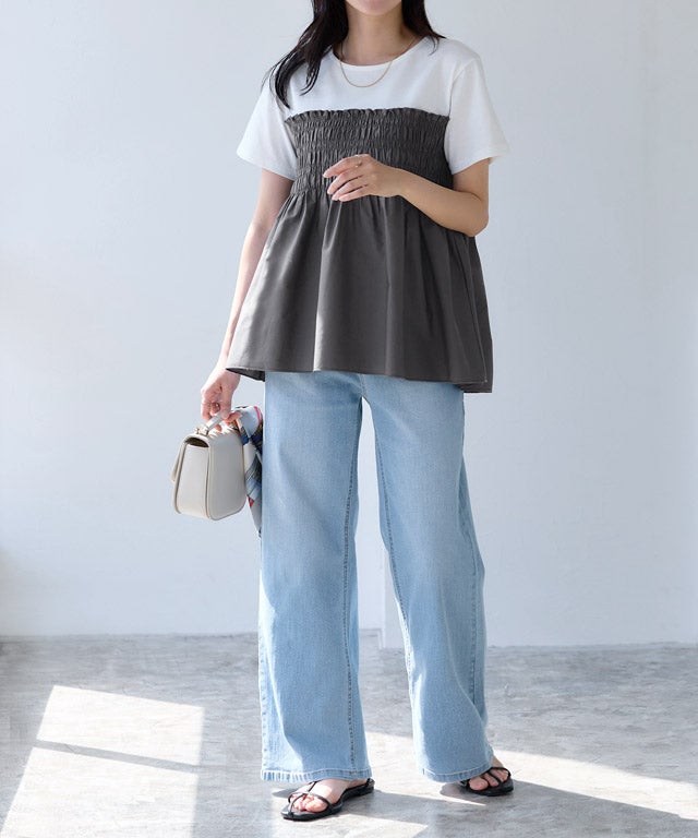 162cm / オフホワイト×チャコール / M