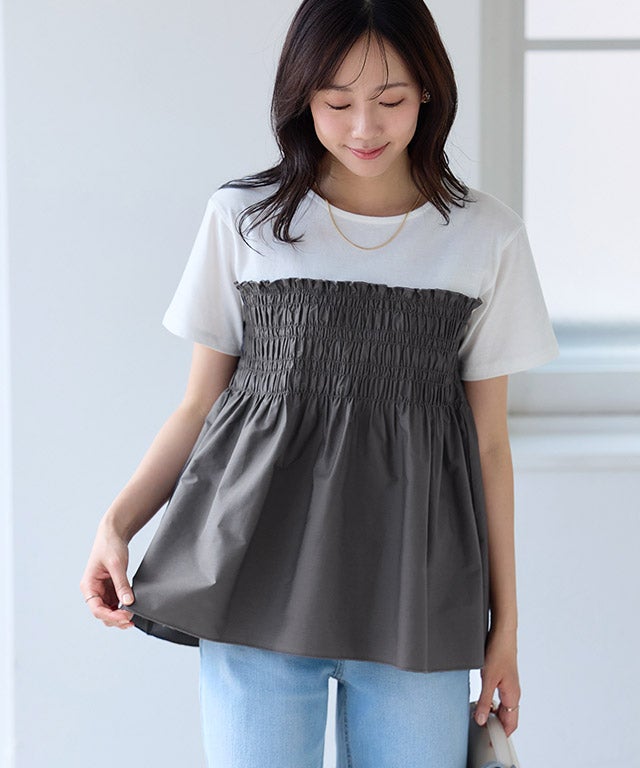 162cm / オフホワイト×チャコール / M