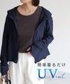 UV ショートジップパーカー
