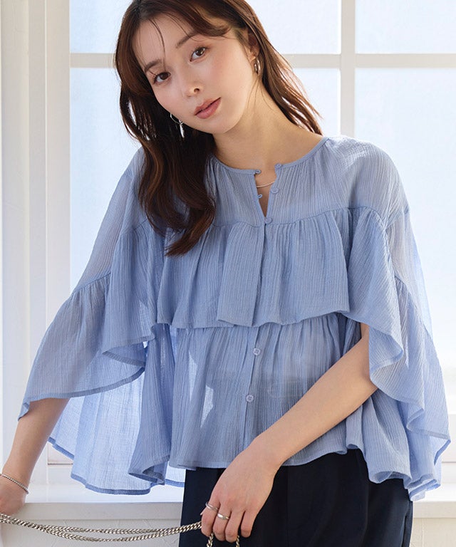 ティアードフリルブラウス