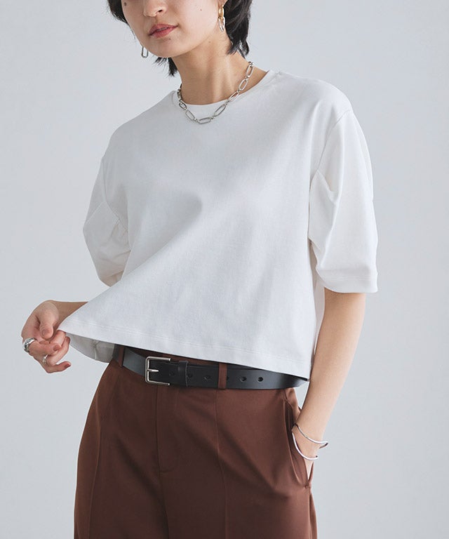 [RASW]コーマコットンボリュームハーフスリーブTシャツ