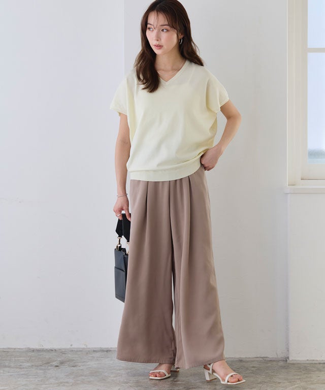 163cm / アイボリー / Vネック / M