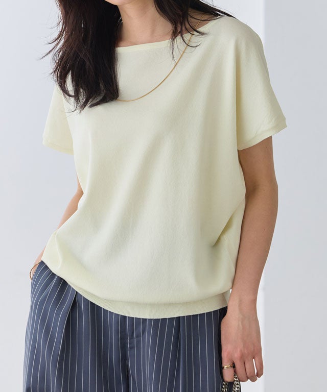 162cm / アイボリー / ボートネック / M